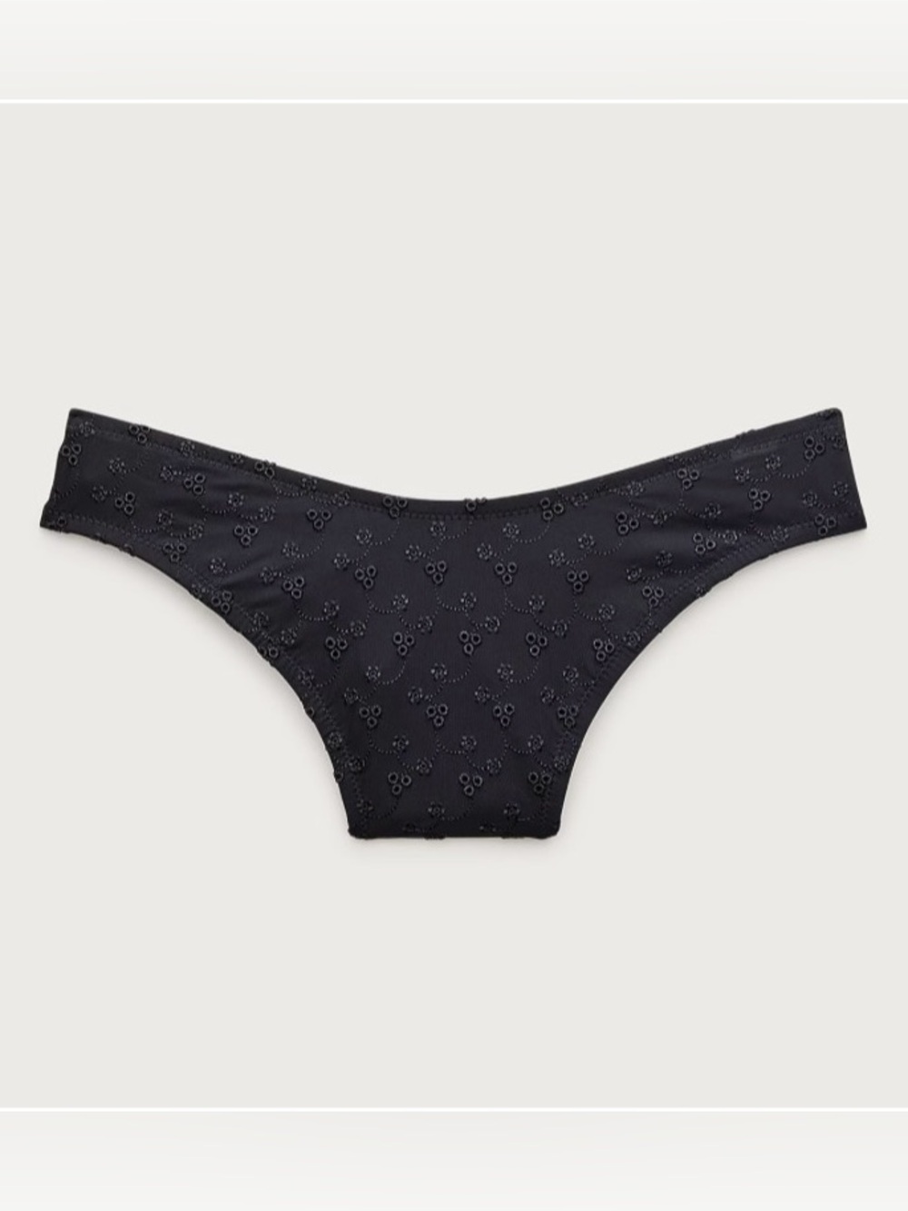 NWT J. Crew Sunny Eyelet Bikini Bottom Black